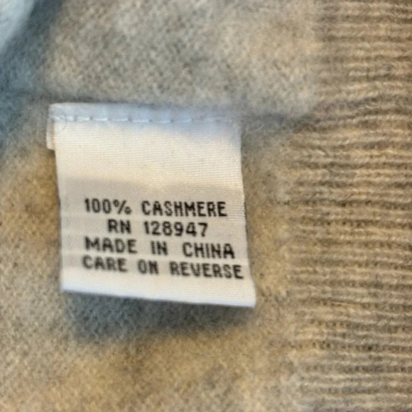 Nili Lotan Heather Grey V Neck Cashmere Wool Sweater Long Sleeve Size Large - Picture 3 of 5